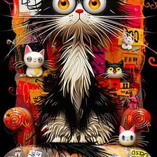 Схема вышивки «кот»