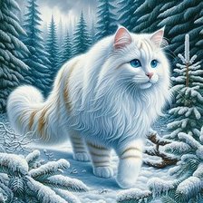 Схема вышивки «кошки»