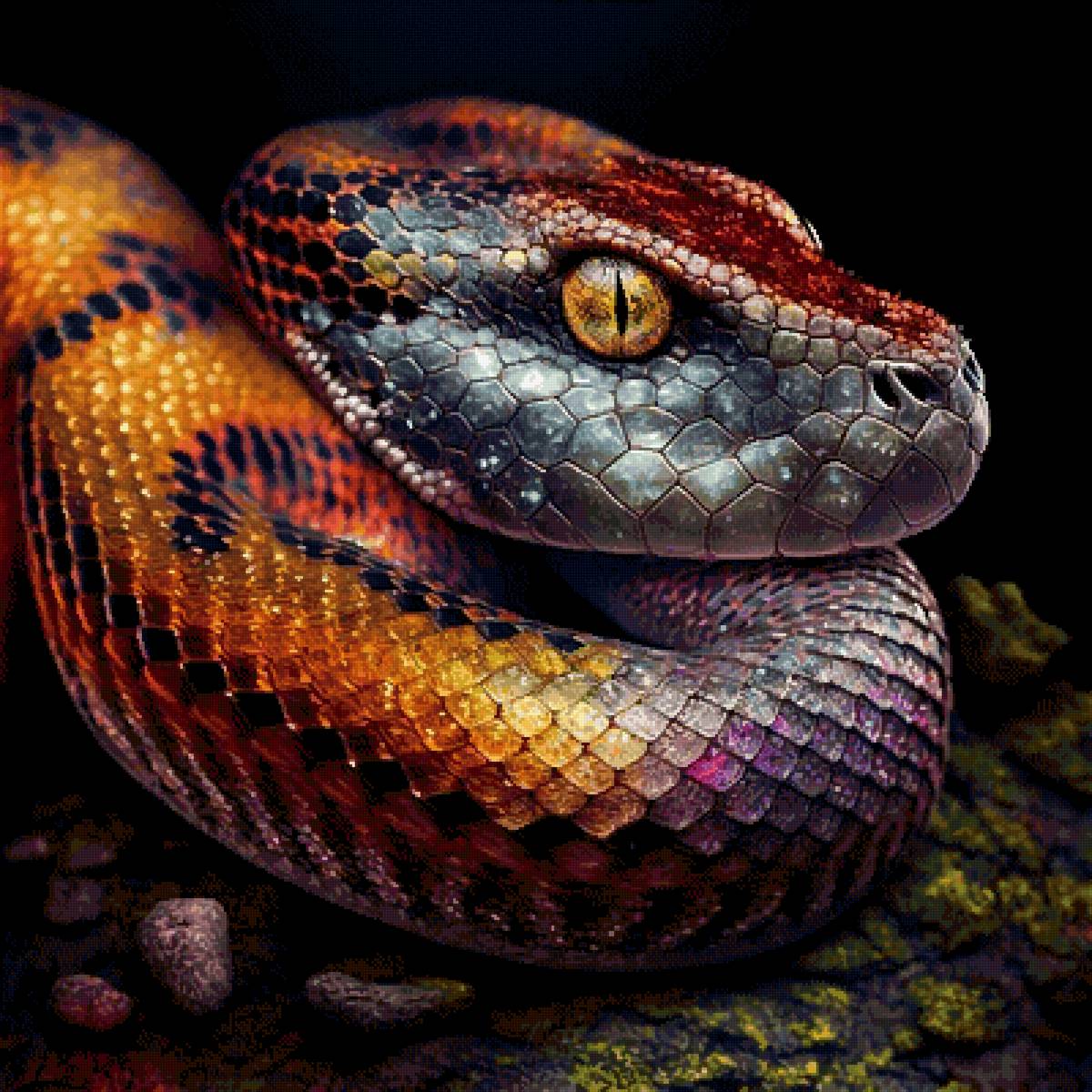 Яркая змея - предпросмотр