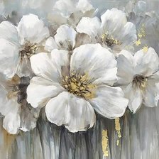 Схема вышивки «Белые цветы»