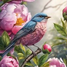 Схема вышивки «Птичка»