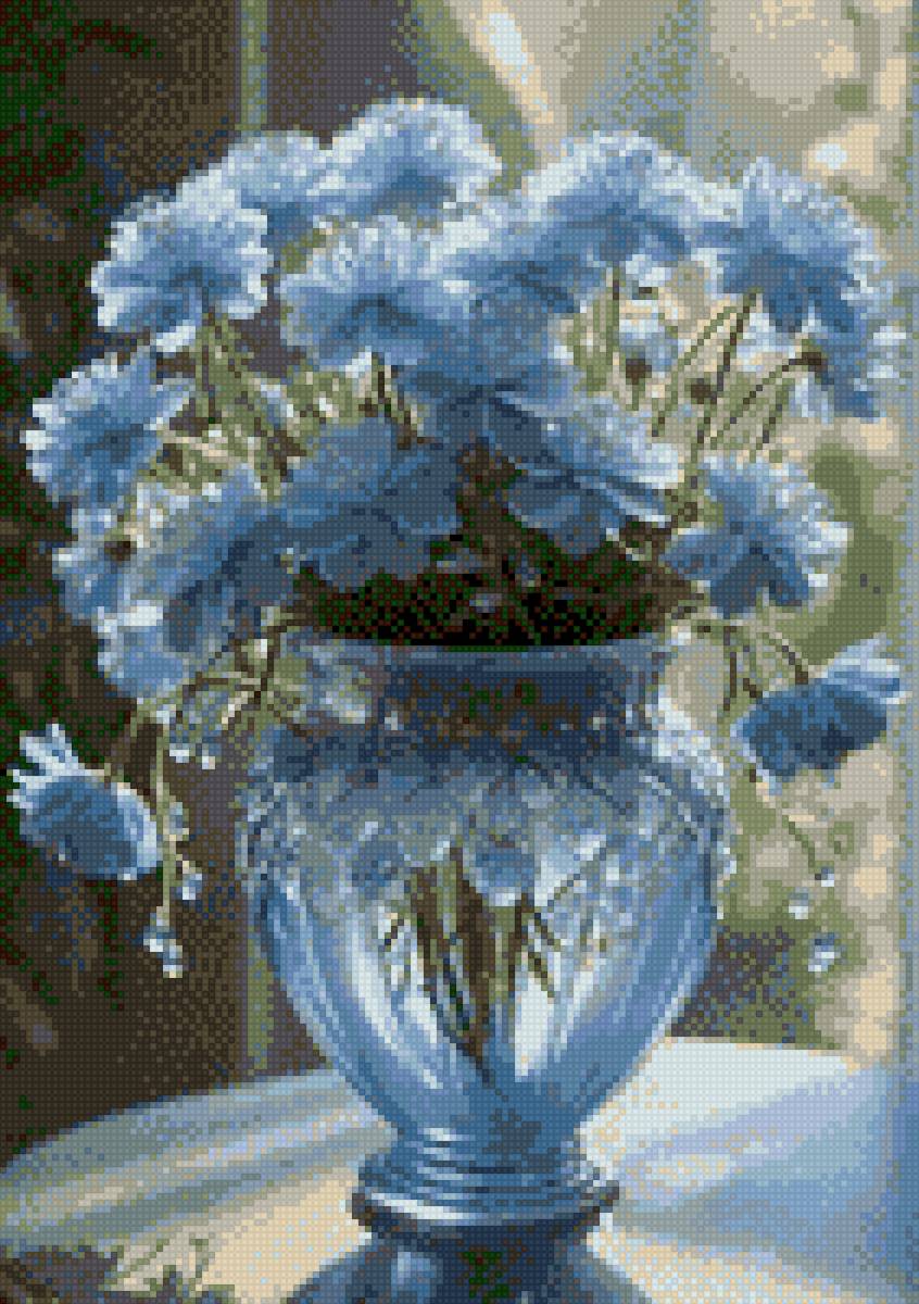 Синие цветы - предпросмотр