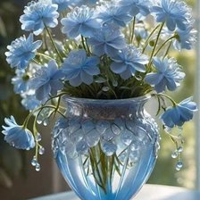 Схема вышивки «Синие цветы»