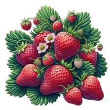 Схема вышивки «клубника»