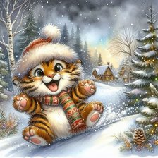 Схема вышивки «зима»