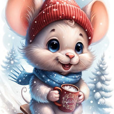 Схема вышивки «Мышка»