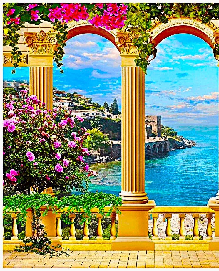 Средиземноморский пейзаж 4 ч1 - оригинал