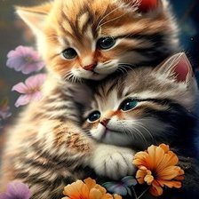 Схема вышивки «котики»