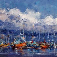 Схема вышивки «море»