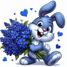 Схема вышивки «зайка»