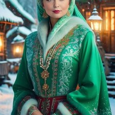 Схема вышивки «зимний вечер»