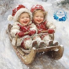 Схема вышивки «Fun sledding»