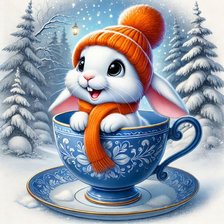 Схема вышивки «зайка»