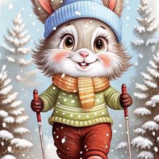 Схема вышивки «зайка»