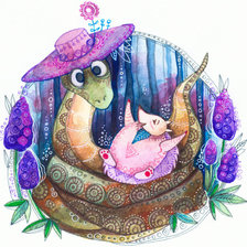 Схема вышивки «Змея для ниток»