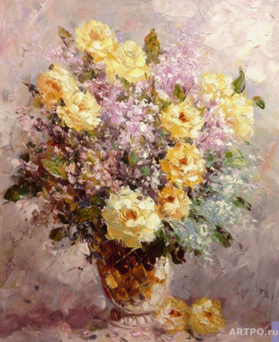 цветы - розы, цветы, деревня, осень, сирень - предпросмотр