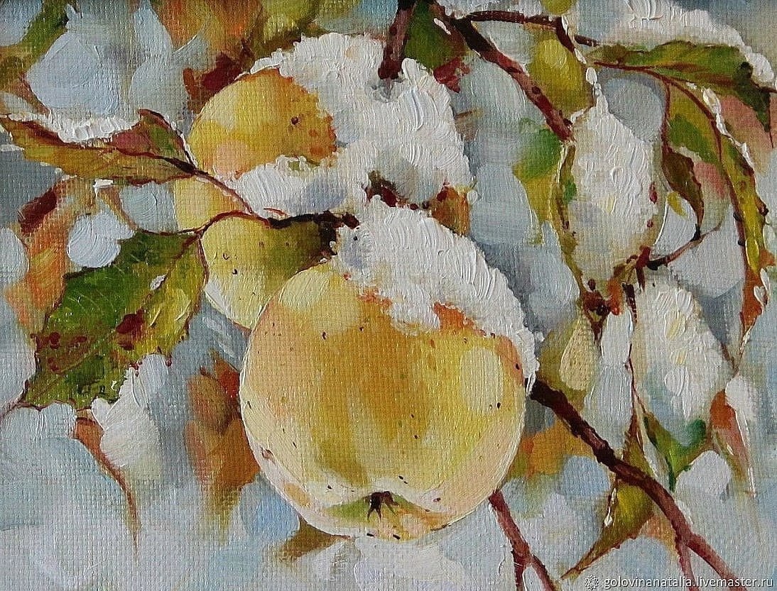 Яблоки в снегу - оригинал