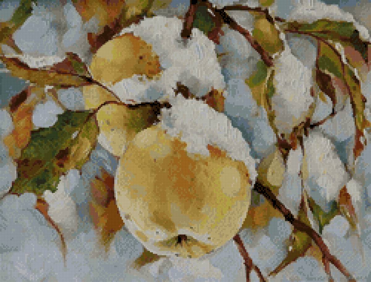 Яблоки в снегу - предпросмотр