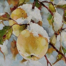 Схема вышивки «Яблоки в снегу»