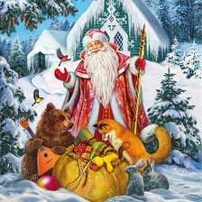 Схема вышивки «Дед Мороз»