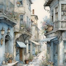 Схема вышивки «Городок»