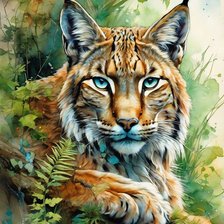 Схема вышивки «Рысь»