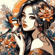 Схема вышивки «девушка»