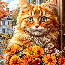 Схема вышивки «рыжее чудо»