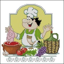 Схема вышивки «Поваренок «Чахохбили»»