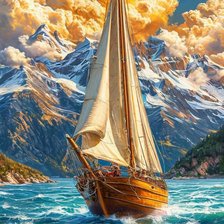 Схема вышивки «Парус»