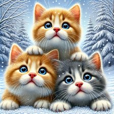 Схема вышивки «котята»