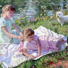 Схема вышивки «У реки»