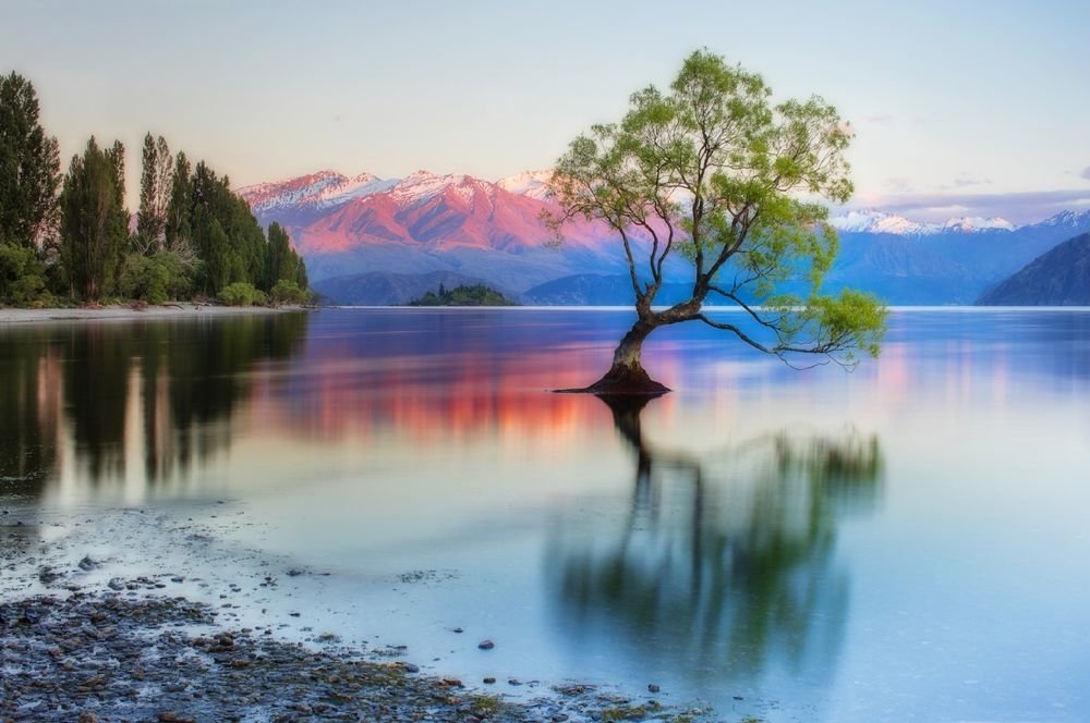 novaia-zelandiia-ozero-uanaka-gory-nebo - природа - оригинал