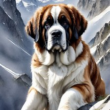 Схема вышивки «Сенбернар»