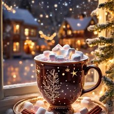 Схема вышивки «Зимний вечер»