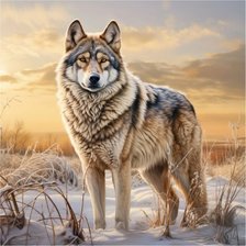 Схема вышивки «Волк»