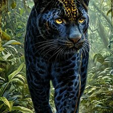 Схема вышивки «Чёрное  золото  джунглей»