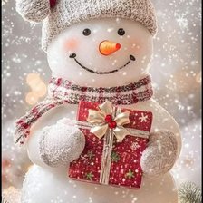 Схема вышивки «Снеговик⛄»