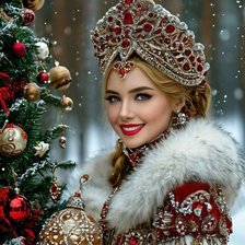 Схема вышивки «Красавица,»