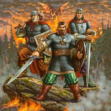 Схема вышивки «Богатыри»