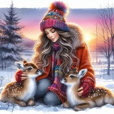 Схема вышивки «Зима»