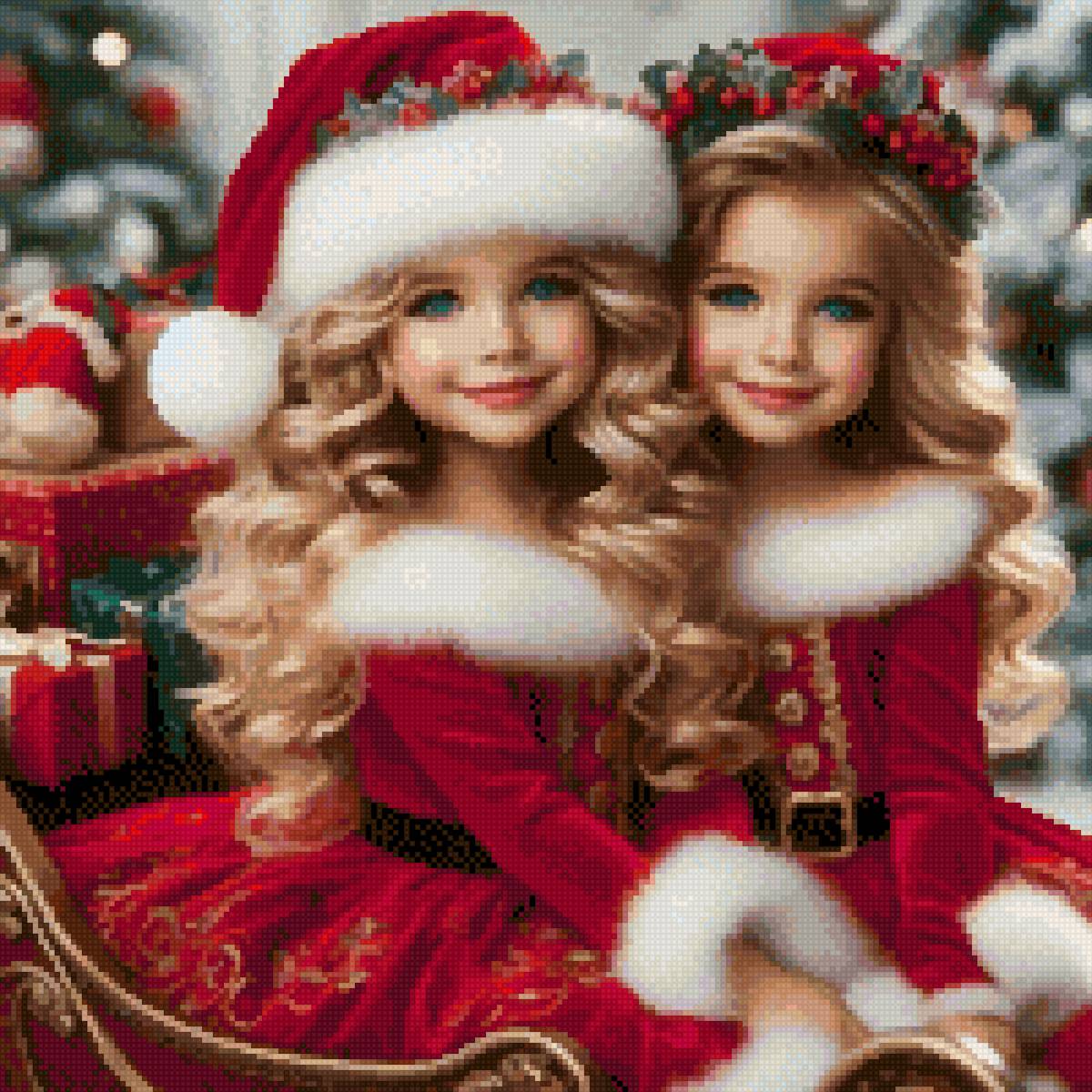 Помощницы деда Мороза - новый год, дети - предпросмотр