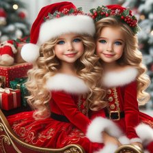 Схема вышивки «Помощницы деда Мороза»