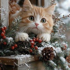 Схема вышивки «Рыжий кот»