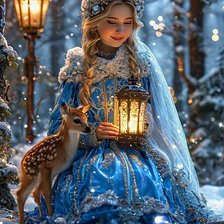 Схема вышивки «Снегурочка»