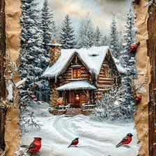 Схема вышивки «Зима»