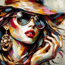 Схема вышивки «дама»