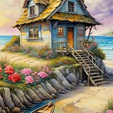 Схема вышивки «пейзаж»