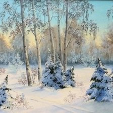 Схема вышивки «зима»