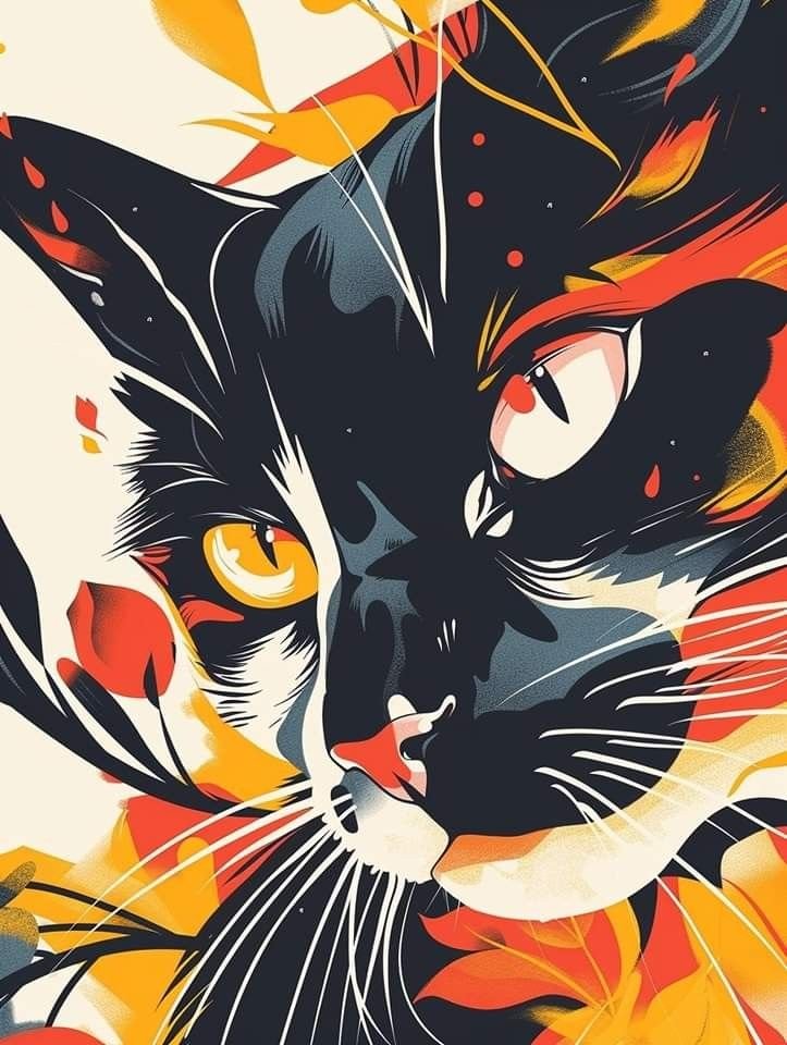 кот - арт - оригинал